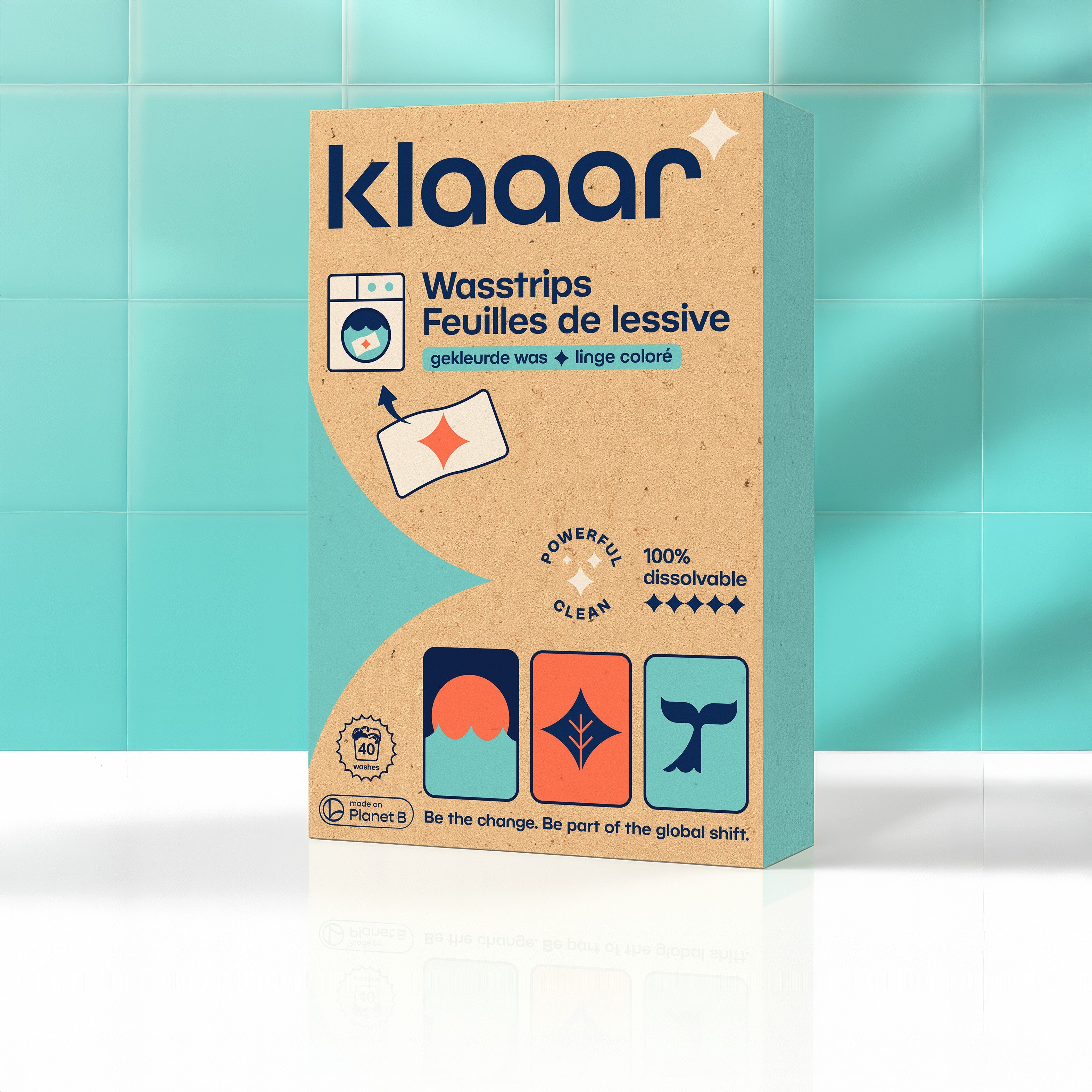 Jaarvoorraad - wasstrips voor gekleurde was (6x40 wasbeurten)